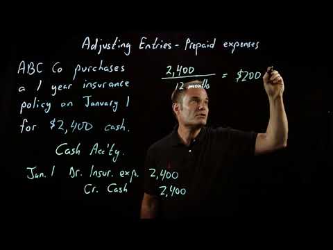 Accounting Fundamentals | Adjusting Entries - Part 1 of 4: Prepaid Expenses