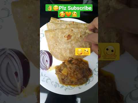 Chapathi with AluBrinjal👌😍 #breakfast #eating #satisfying #viral #shorts #trending #sowmikitchen123