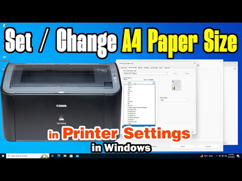 How to Set  Change A4 Paper Size in Printer Settings   Windows PC or laptop