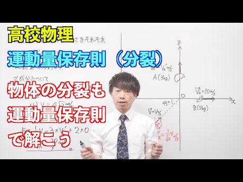 【高校物理】運動量の保存⑤ 〜運動量保存則（分裂）〜