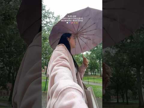 saturday rainy asmr morning routine 🌧️ #dayinmylife #harvardcollege #vlog #morningroutine #college