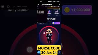 30 June Hamster MorseCode #morsecode #hamsterkombat #hamsterkombatdailycombo #hamsterkombattodaycode