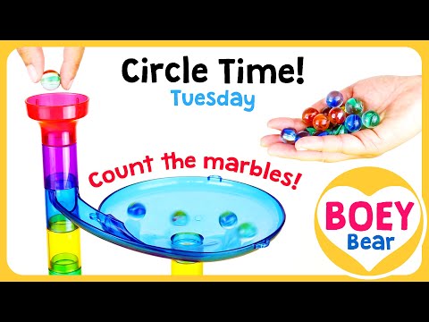 Circle Time Preschool Learning online for Toddlers (inc. Marble Run Counting!) | Boey Bear