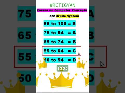 CCC Grade System #ccc #cccsyllabus #youtubeshorts #shorts #viral #computer #trending