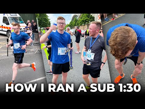 How I Ran A Sub 1:30 Half Marathon - Race Vlog