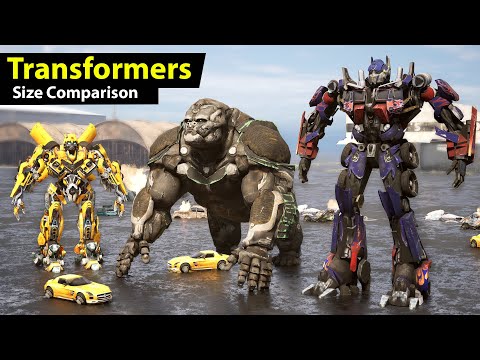 Transformers Characters Size Comparison