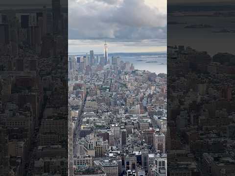 Stunning view of New York Cityscape from the Empire State Building!#empirestatebuilding #travel #nyc