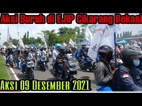 Konvoi Buruh 09 Desember 2021 di EJIP Cikarang Bekasi