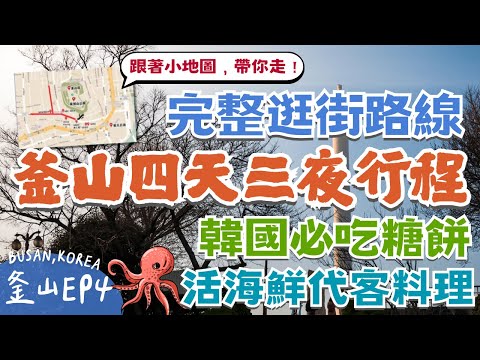 釜山必去景點🔥EP4！南浦洞商圈逛街路線｜光復路時尚街🛍️超多品牌有夠好買｜札嘎其市場🦞活海鮮代客料理｜釜山塔超美夜景🏙️還可以闖關拿獎品！｜韓國小吃都在BIFF廣場！｜Busan, Korea