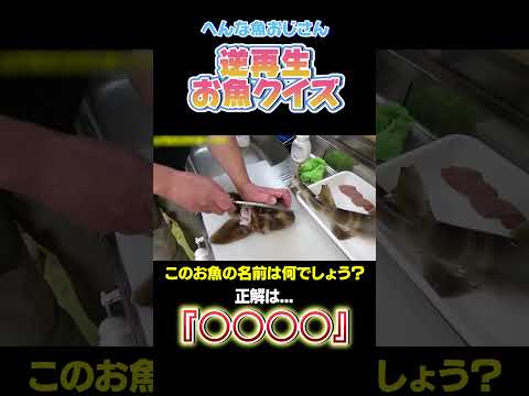 【逆再生お魚クイズ】この可愛いお魚はなんでしょう？！難易度★7 #shorts #seafood #食テロ #asmr ＃逆再生 #お魚クイズ