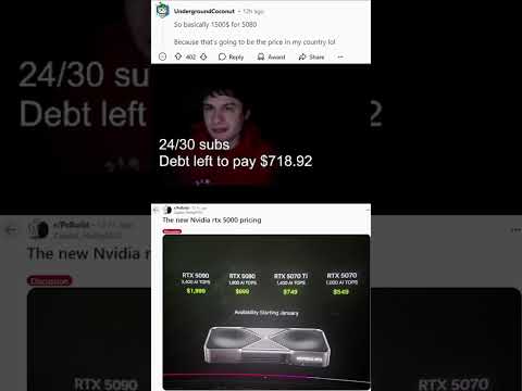 Fanof reacts to "The new Nvidia rtx 5000 pricing"  u/Capital_Ability8332 (via reddit)