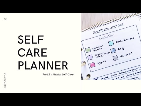 Self-Care/ Wellness Planner Setup | Part 2 :  Mental Health | Kikki-k Yellow Personal Planner