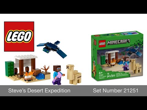 LEGO Minecraft Steve’s Desert Expedition (21251) Stop Motion Speed Build