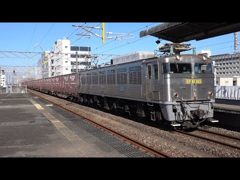 EF81 303牽引　8087レ　佐賀駅　2024.05.14撮影