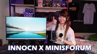 [MINISFORUM] MINISFORUM UM560 MINI PC + INNOCN 24C1Q | 最強文書組合 | 一條type-c 線就可以着曬mon +電腦