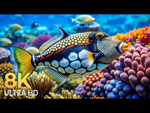 Crystal Ocean 8K - Beautiful Marine Life for Stress Relief