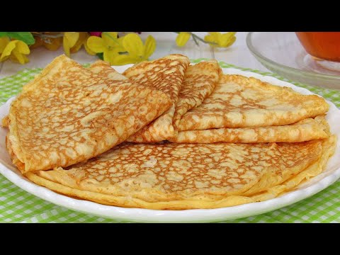 Wow! Thin pancakes made from 2 ingredients! No flour! Tender thin and VERY TASTY pancakes