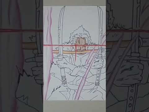 Speed drawing Zoro [One piece] #speeddrawing #shorts  #drawingonepiece