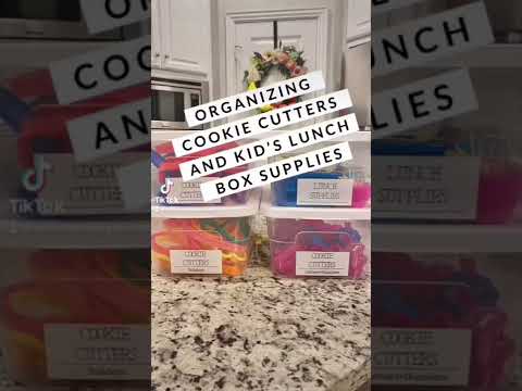 Organizing Cookie Cutters and Kid's Lunch Supplies