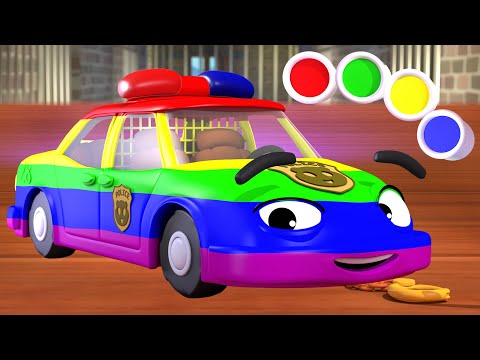 🚨🎨 Learn Colors with Police Car - Finger Family & Nursery Rhymes for Children