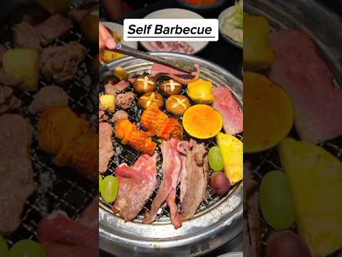 Chinese self barbecue eating #chinafood