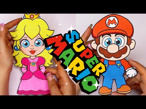 Mario And Princess Peach Paper Dolls |How To Make A Paper Doll |Tutorial Video | Paper Diy