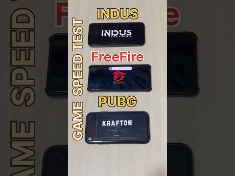 FreeFire😈 Vs BGMi☠️ Vs INDUS😈- Speed TEST #freefire #bgmi #indus #iphone16 #pocox6pro #iphone11