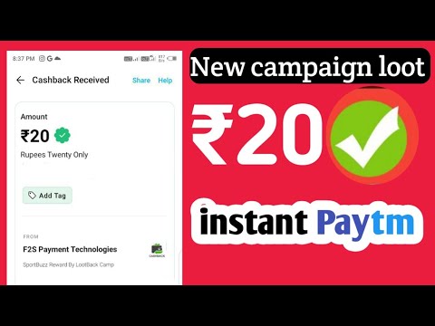 Today New Campaign Loot Offer 20₹+₹+₹ Instant Paytm Cash || Tasks💰Campaign BUG|| New Paytm app