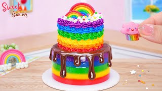 💘Rainbow Cake Ideas💘Top Amazing Miniature Rainbow Cake Recipes With Rainbow Jelly💘Sweet Baking Ideas