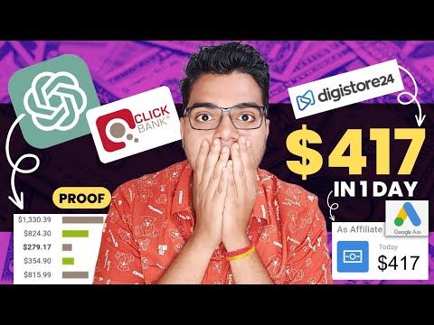 ChatGPT! $417 In 1 DAY | AI (Affiliate Marketing For Beginners) | Google Ads | Hindi | Part-3