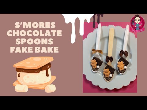 Let’s Fake Bake S’mores chocolate dipped spoons! #fakebake #smores #peepthisyall