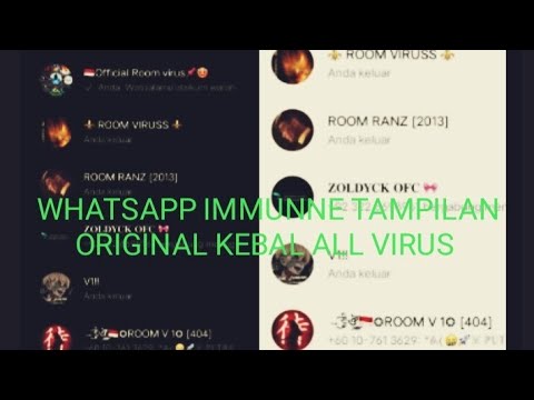 WhatsApp immune Unclone tampilan Original keball semua virus terbaru 2022# ada hide tag nya 🗿🥶