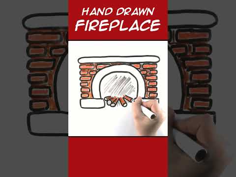 Hand Drawn Fireplace