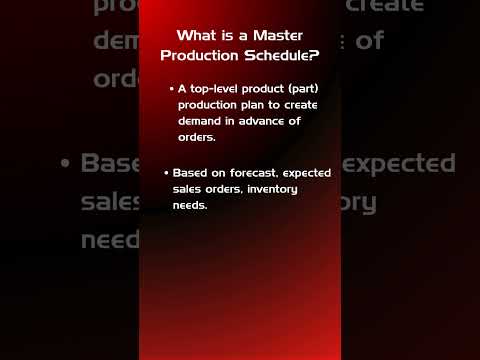 Master Production Schedules in Epicor Kinetic: Preview