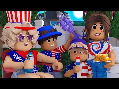 FAMILY FOURTH OF JULY ROUTINE! **BEACH HOUSE PARTY!** | #roblox #bloxburg #roleplay