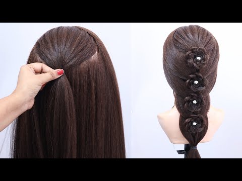 2024 karwa chauth best unique hairstyle for long hair | so stylish hairstyle for saree karwa chauth