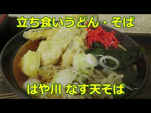 【立ち食いそば・うどん】なす天そば 立喰 はや川 鵜の木 #ぶらり立ち食いそば #駅そば #立ち食いそば