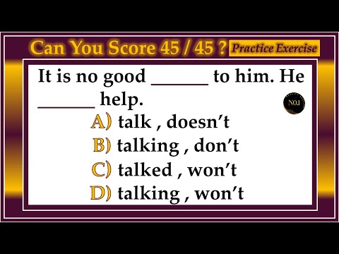 45 Grammar Tenses Quiz | Test Your English Level With This Grammar Test | No.1 Quality English