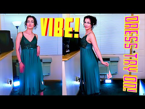 Sexy Dresses Try On Haul - No Panties, Transparent Lingerie Brown Green Dress