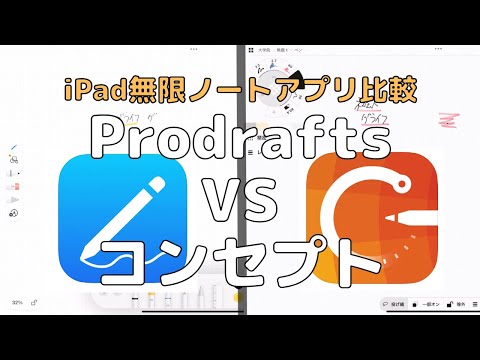 iPad無限ノートアプリ比較「Prodrafts」が「コンセプト」より優れている理由