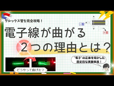 【中学理科】クルックス管で「電子の正体」を電子線（陰極線）の動きから考えよう！