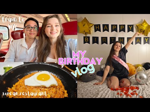 [International couple] First Birthday with my boyfriend VLOG | Apple Store | Korean Restaurant/NYC