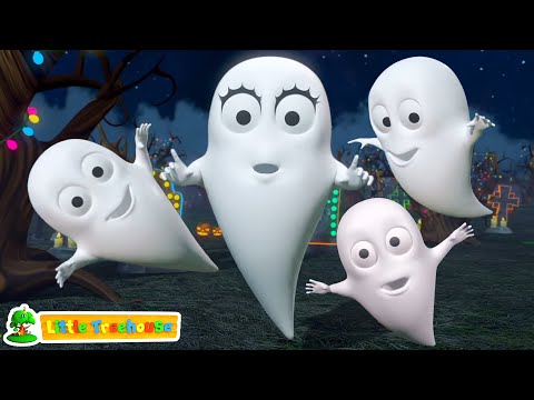 Five Little Ghosts - Halloween Songs for Kids - Spooky Cartoon for Kids