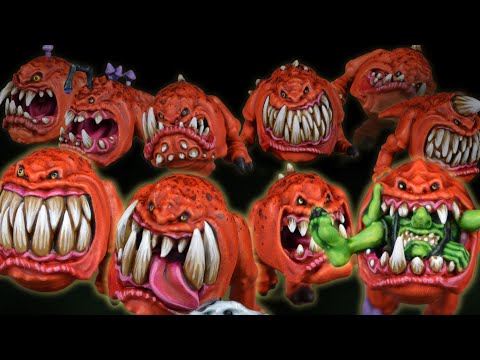 Painting Squigs FAST with Vallejo Xpress Color! Warhammer The Old World Tutorial | Gloomspite Gitz