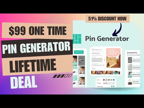 📌💵📌Pin Generator Lifetime Deal | Boost Your Traffic Instantly | $99 Lifetime Deal | 51% Now