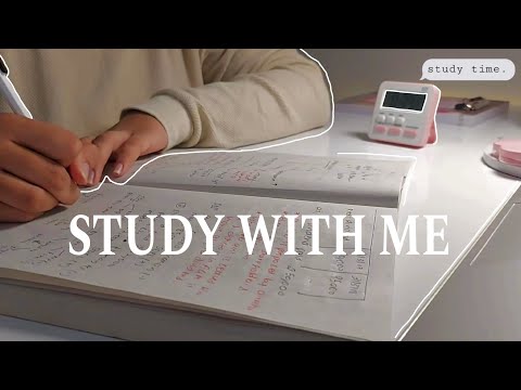 STUDY WITH ME ✍️🏻📋 | pomodoro [25mins x 5min break] x 2 | no music | real sound | note taking | ⏳️