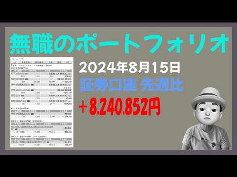 無職のポートフォリオ 2024年8月15日