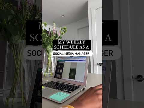 My Weekly Schedule as a Social Media Manager  #socialmediamanagers #dayinmylife #smm