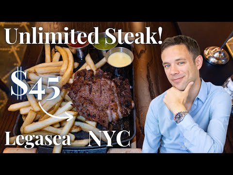 Eating Unlimited Ribeye Steak for $45 at Legasea. Best Steak Deal in NYC?