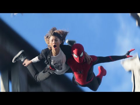 스파이더맨 & MJ 웹스윙 도피 장면 | 스파이더맨: 노 웨이 홈 (Spider-Man: No Way Home, 2021) [4K]